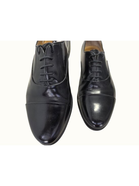 Nordstrom Mens Black Leather Oxford Shoes Size 13W Handmade in Italy Y2K main image 10